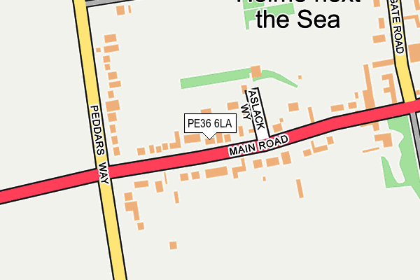 PE36 6LA map - OS OpenMap – Local (Ordnance Survey)