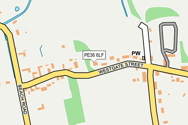 PE36 6LF map - OS OpenMap – Local (Ordnance Survey)