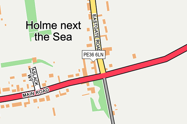 PE36 6LN map - OS OpenMap – Local (Ordnance Survey)