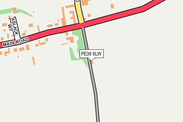 PE36 6LW map - OS OpenMap – Local (Ordnance Survey)
