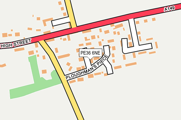 PE36 6NE map - OS OpenMap – Local (Ordnance Survey)