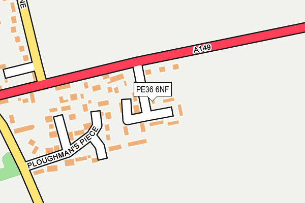 PE36 6NF map - OS OpenMap – Local (Ordnance Survey)
