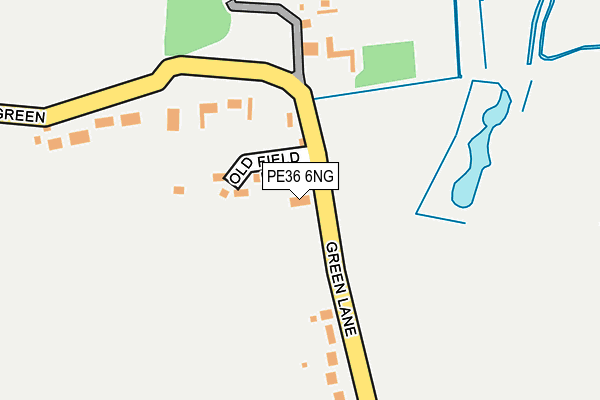 PE36 6NG map - OS OpenMap – Local (Ordnance Survey)