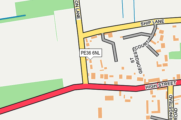 PE36 6NL map - OS OpenMap – Local (Ordnance Survey)