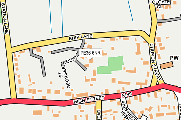 PE36 6NR map - OS OpenMap – Local (Ordnance Survey)
