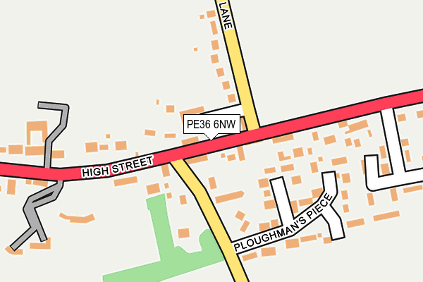 PE36 6NW map - OS OpenMap – Local (Ordnance Survey)