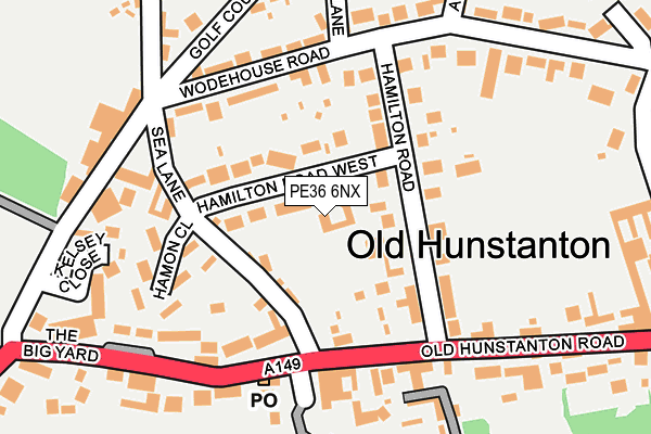 PE36 6NX map - OS OpenMap – Local (Ordnance Survey)