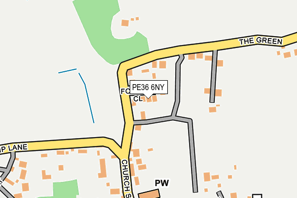 PE36 6NY map - OS OpenMap – Local (Ordnance Survey)