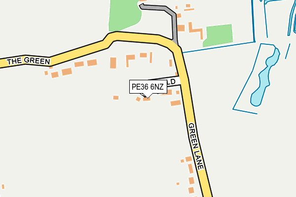 PE36 6NZ map - OS OpenMap – Local (Ordnance Survey)