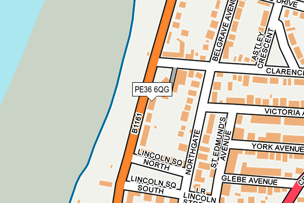 PE36 6QG map - OS OpenMap – Local (Ordnance Survey)