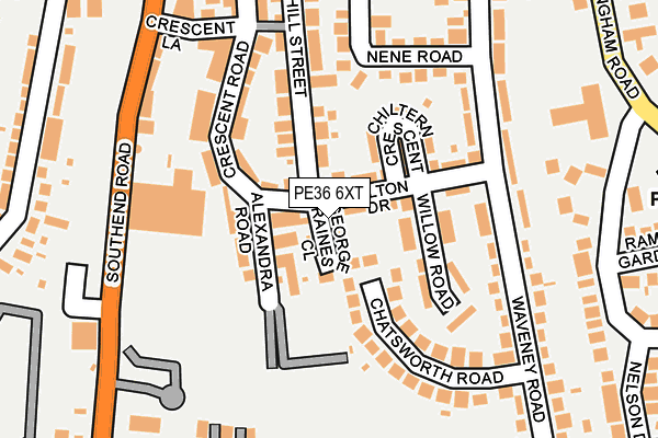 PE36 6XT map - OS OpenMap – Local (Ordnance Survey)