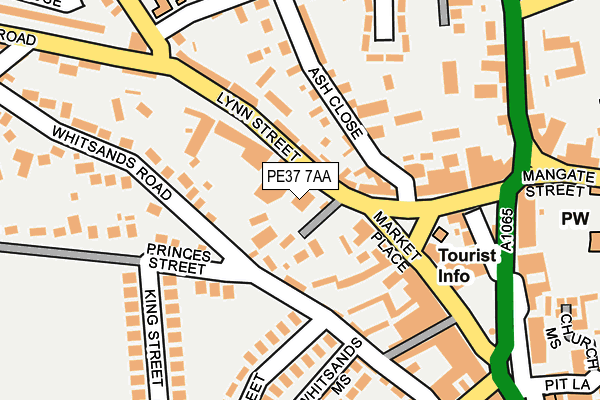 PE37 7AA map - OS OpenMap – Local (Ordnance Survey)
