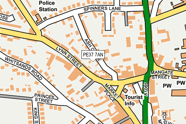 PE37 7AN map - OS OpenMap – Local (Ordnance Survey)