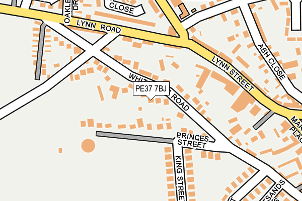 PE37 7BJ map - OS OpenMap – Local (Ordnance Survey)