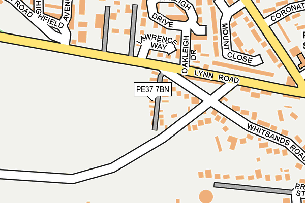 PE37 7BN map - OS OpenMap – Local (Ordnance Survey)