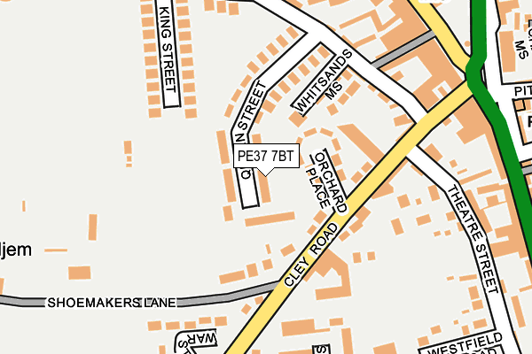 PE37 7BT map - OS OpenMap – Local (Ordnance Survey)