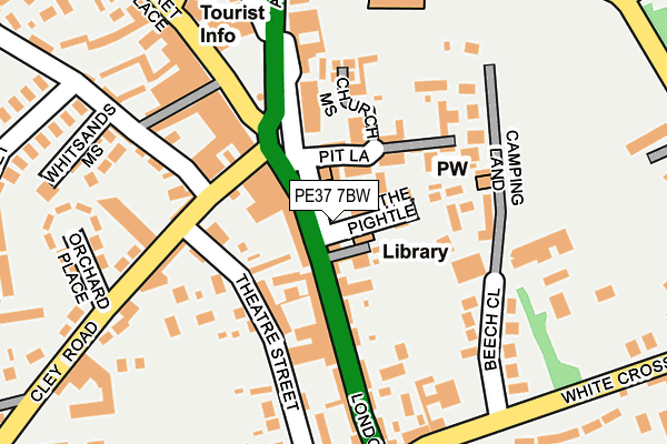 PE37 7BW map - OS OpenMap – Local (Ordnance Survey)