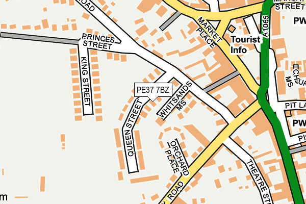 PE37 7BZ map - OS OpenMap – Local (Ordnance Survey)