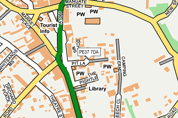 PE37 7DA map - OS OpenMap – Local (Ordnance Survey)