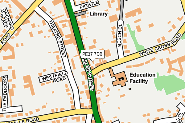 PE37 7DB map - OS OpenMap – Local (Ordnance Survey)