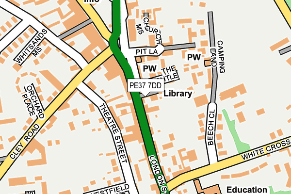 PE37 7DD map - OS OpenMap – Local (Ordnance Survey)