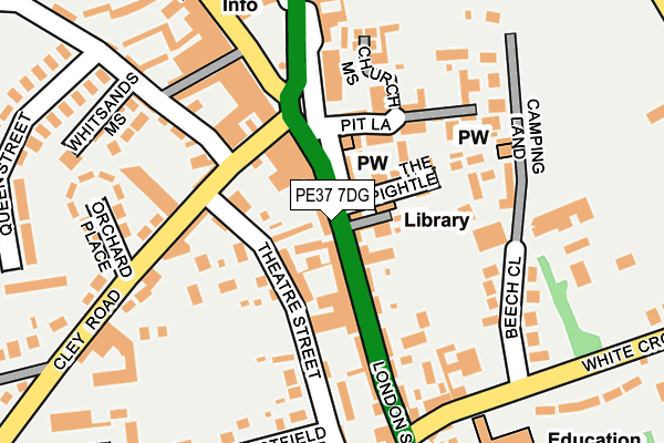 PE37 7DG map - OS OpenMap – Local (Ordnance Survey)