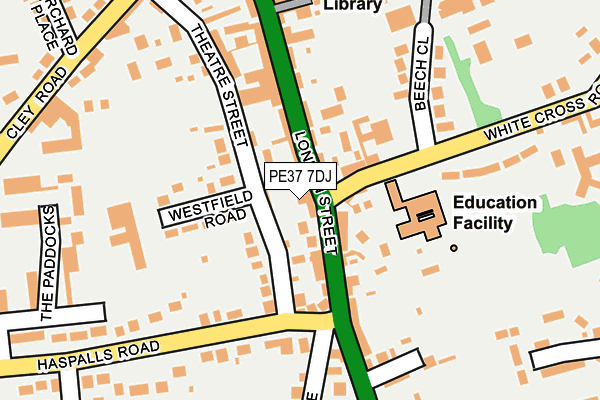 PE37 7DJ map - OS OpenMap – Local (Ordnance Survey)
