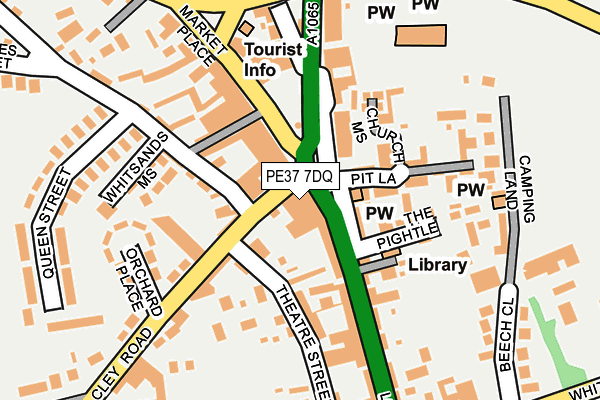 PE37 7DQ map - OS OpenMap – Local (Ordnance Survey)