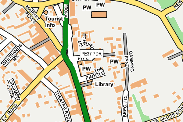 PE37 7DR map - OS OpenMap – Local (Ordnance Survey)