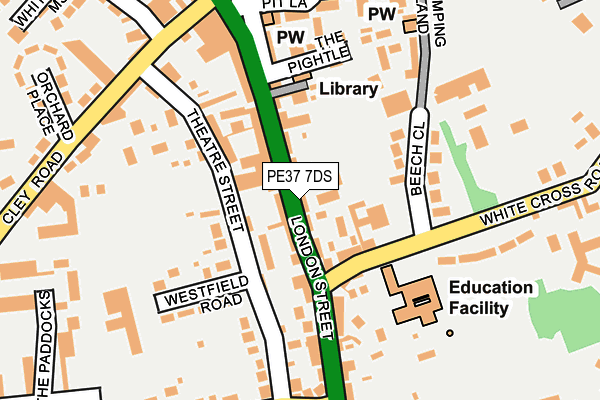 PE37 7DS map - OS OpenMap – Local (Ordnance Survey)