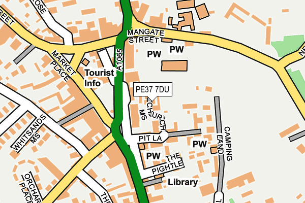 PE37 7DU map - OS OpenMap – Local (Ordnance Survey)
