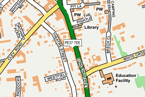 PE37 7EE map - OS OpenMap – Local (Ordnance Survey)