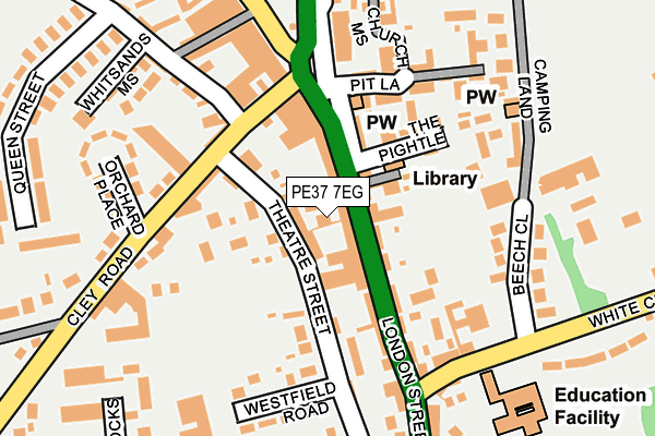 PE37 7EG map - OS OpenMap – Local (Ordnance Survey)