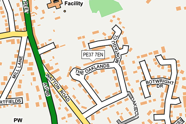 PE37 7EN map - OS OpenMap – Local (Ordnance Survey)