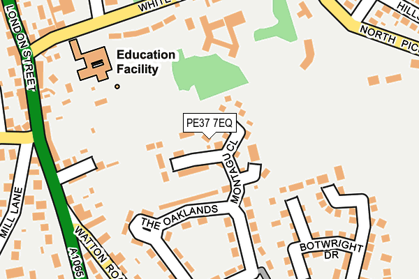 PE37 7EQ map - OS OpenMap – Local (Ordnance Survey)