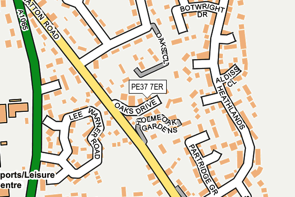 PE37 7ER map - OS OpenMap – Local (Ordnance Survey)