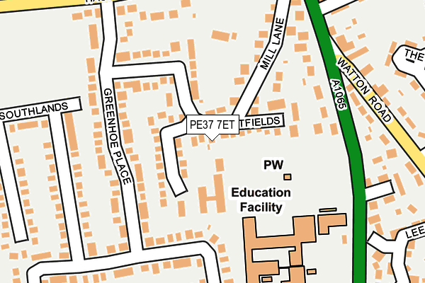 PE37 7ET map - OS OpenMap – Local (Ordnance Survey)