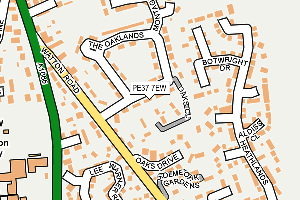 PE37 7EW map - OS OpenMap – Local (Ordnance Survey)