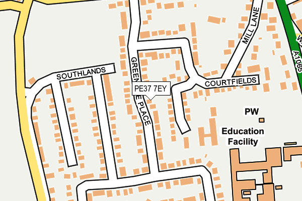 PE37 7EY map - OS OpenMap – Local (Ordnance Survey)