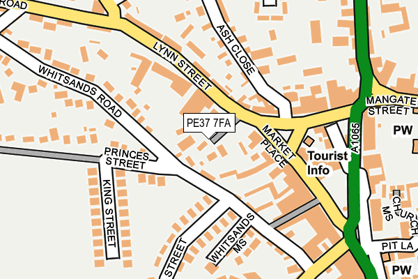 PE37 7FA map - OS OpenMap – Local (Ordnance Survey)