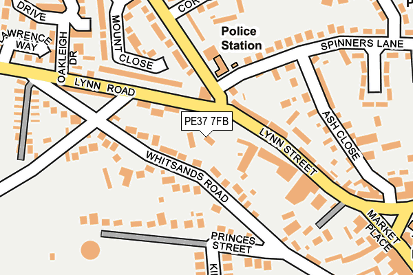 PE37 7FB map - OS OpenMap – Local (Ordnance Survey)