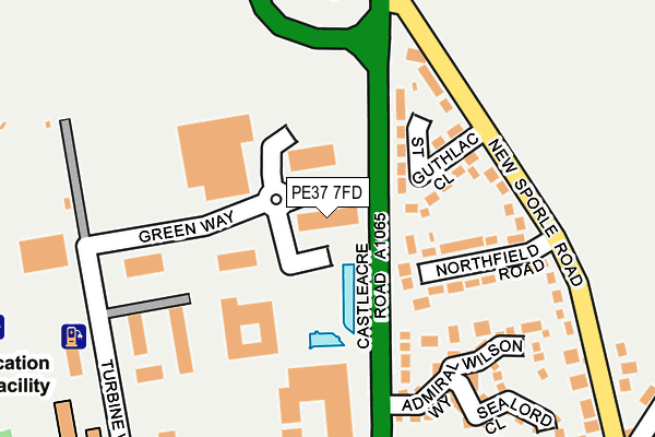 PE37 7FD map - OS OpenMap – Local (Ordnance Survey)