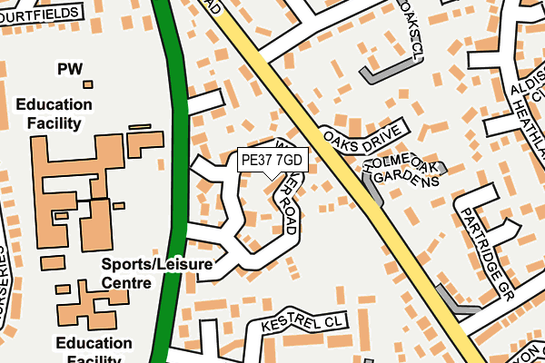 PE37 7GD map - OS OpenMap – Local (Ordnance Survey)