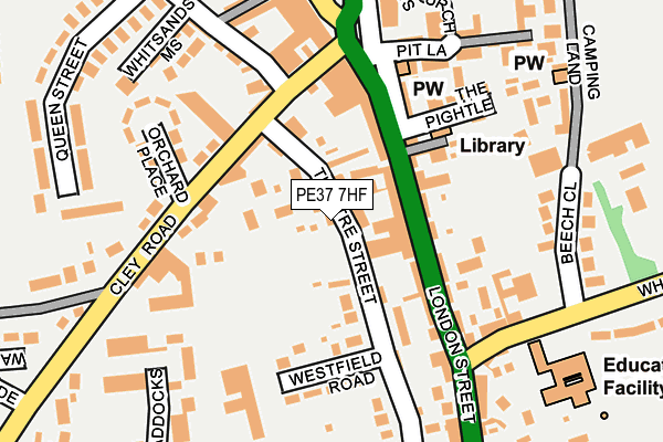 PE37 7HF map - OS OpenMap – Local (Ordnance Survey)