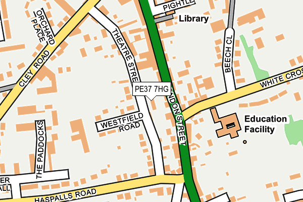 PE37 7HG map - OS OpenMap – Local (Ordnance Survey)