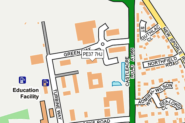 PE37 7HJ map - OS OpenMap – Local (Ordnance Survey)