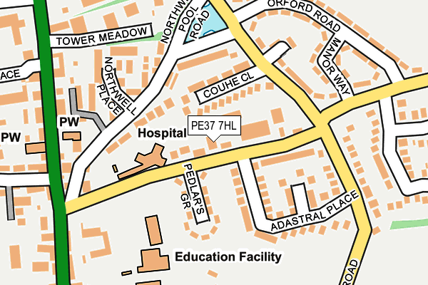PE37 7HL map - OS OpenMap – Local (Ordnance Survey)