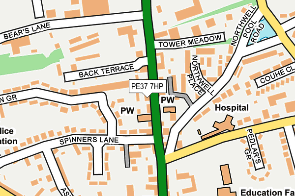 PE37 7HP map - OS OpenMap – Local (Ordnance Survey)