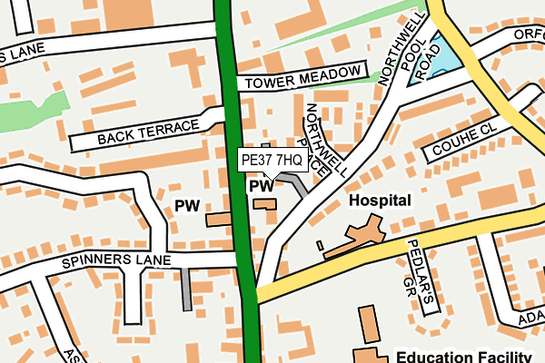 PE37 7HQ map - OS OpenMap – Local (Ordnance Survey)