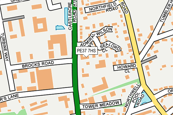 PE37 7HS map - OS OpenMap – Local (Ordnance Survey)